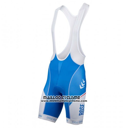 2016 Maillot Ciclismo Rose Blanc et Bleu Manches Courtes et Cuissard