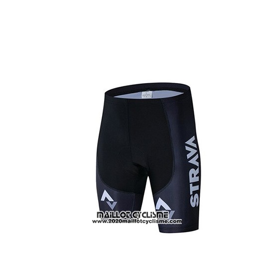 2019 Maillot Ciclismo STRAVA Bleu Manches Courtes et Cuissard