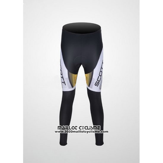 2012 Maillot Ciclismo Scott Blanc Manches Longues et Cuissard