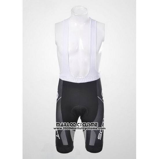 2012 Maillot Ciclismo Scott Blanc et Gris Manches Courtes et Cuissard