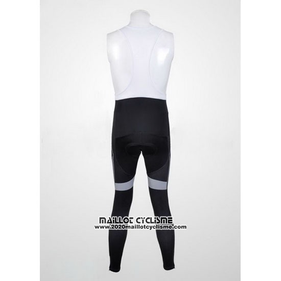 2012 Maillot Ciclismo Scott Blanc et Gris Manches Longues et Cuissard