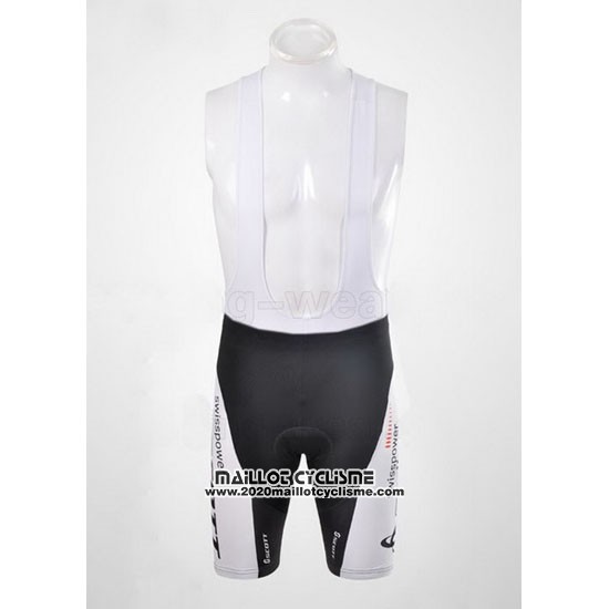 2012 Maillot Ciclismo Scott Blanc et Jaune Manches Courtes et Cuissard