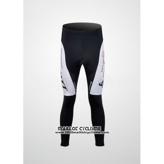 2012 Maillot Ciclismo Scott Blanc et Jaune Manches Longues et Cuissard