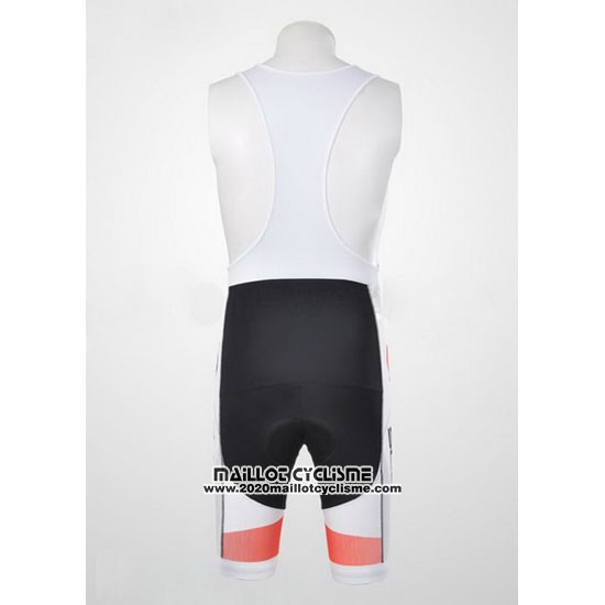 2012 Maillot Ciclismo Scott Blanc et Rouge Manches Courtes et Cuissard