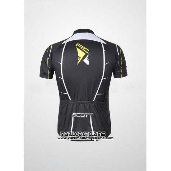 2012 Maillot Ciclismo Scott Noir et Blanc Manches Courtes et Cuissard