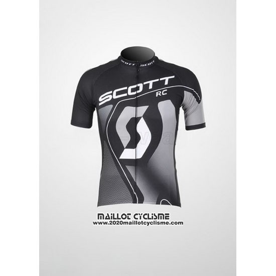 2012 Maillot Ciclismo Scott Noir et Gris Manches Courtes et Cuissard
