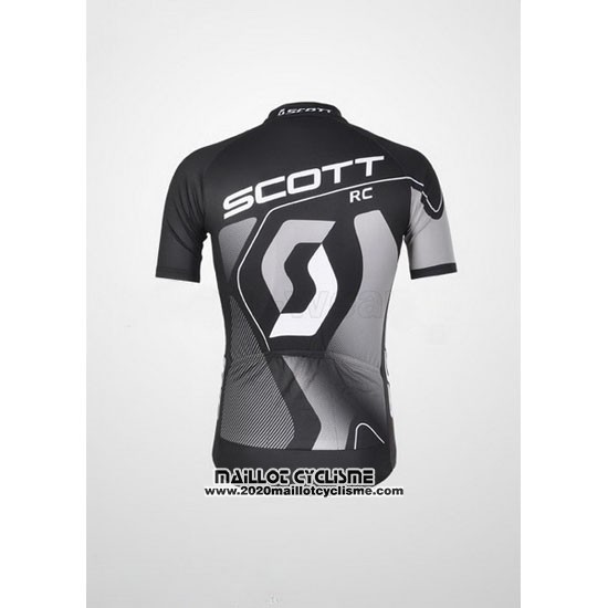 2012 Maillot Ciclismo Scott Noir et Gris Manches Courtes et Cuissard