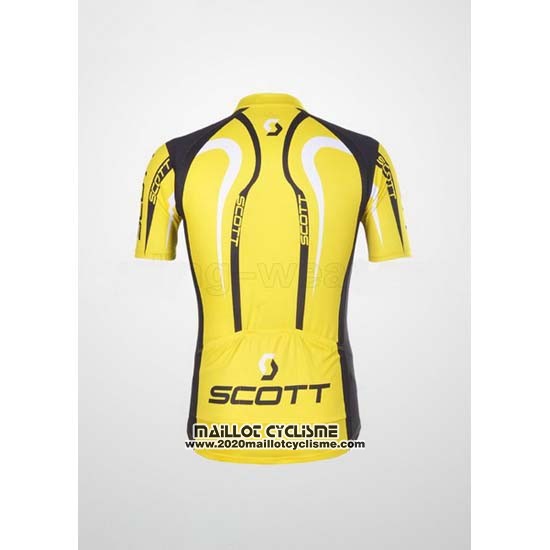 2012 Maillot Ciclismo Scott Noir et Jaune Manches Courtes et Cuissard