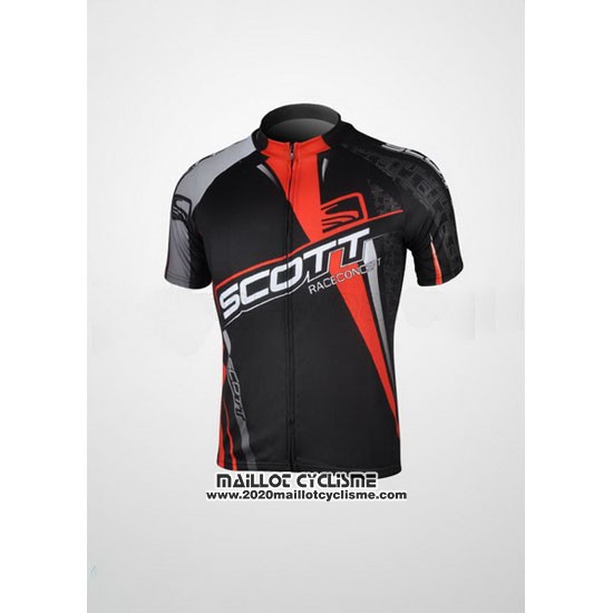 2012 Maillot Ciclismo Scott Noir et Rouge Manches Courtes et Cuissard