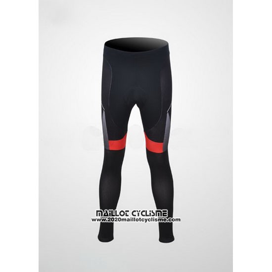 2012 Maillot Ciclismo Scott Noir et Rouge Manches Longues et Cuissard