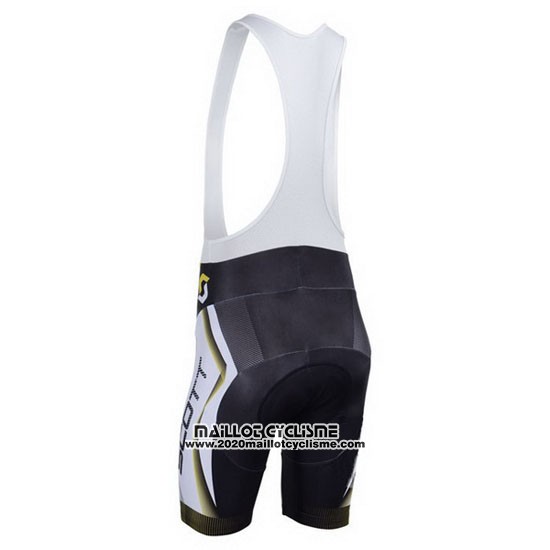 2013 Maillot Ciclismo Scott Blanc et Noir Manches Courtes et Cuissard