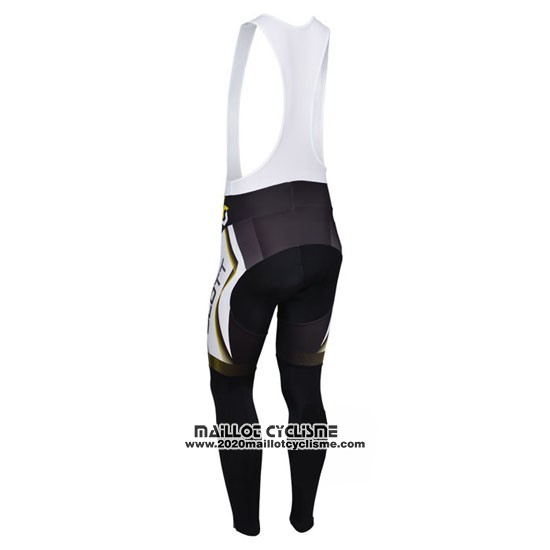 2013 Maillot Ciclismo Scott Blanc et Noir Manches Longues et Cuissard