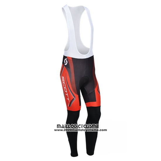 2013 Maillot Ciclismo Scott Noir et Rouge Manches Longues et Cuissard