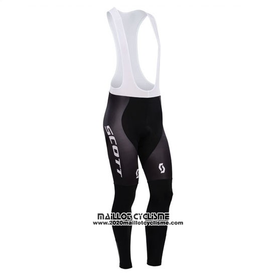 2014 Maillot Ciclismo Scott Jaune et Noir Manches Longues et Cuissard