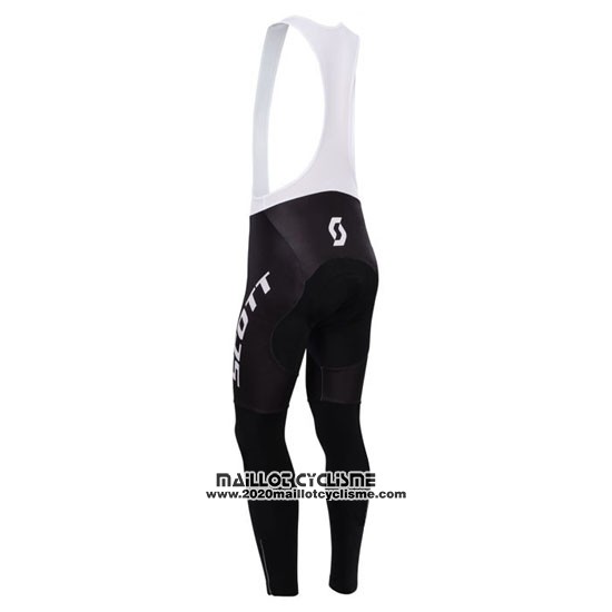 2014 Maillot Ciclismo Scott Jaune et Noir Manches Longues et Cuissard