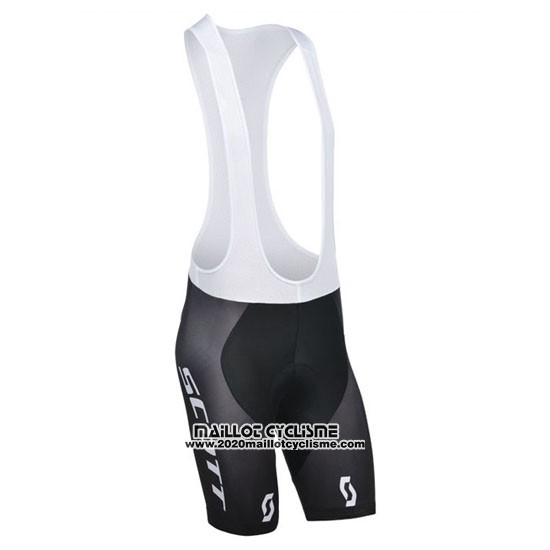 2014 Maillot Ciclismo Scott Noir et Blanc Manches Courtes et Cuissard