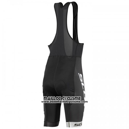 2016 Maillot Ciclismo Scott Blanc et Noir Manches Courtes et Cuissard
