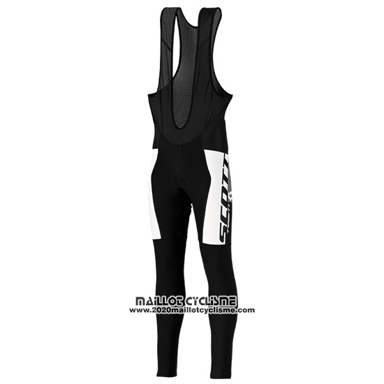 2016 Maillot Ciclismo Scott Blanc et Noir Manches Longues et Cuissard