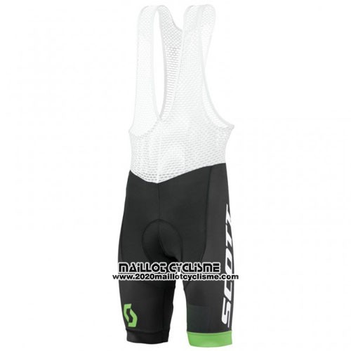2016 Maillot Ciclismo Scott Blanc et Vert Manches Courtes et Cuissard