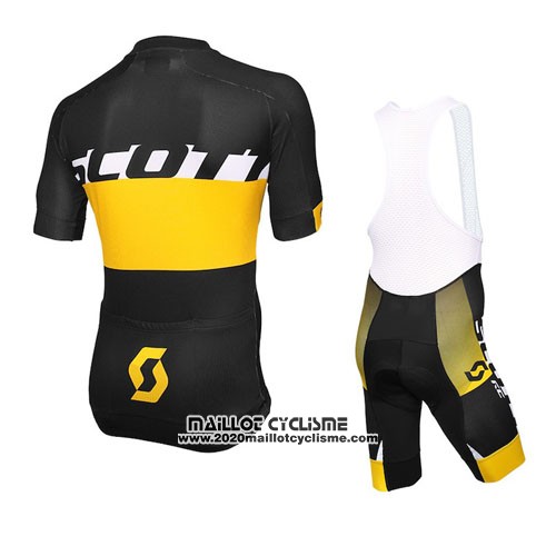 2016 Maillot Ciclismo Scott Jaune Manches Courtes et Cuissard