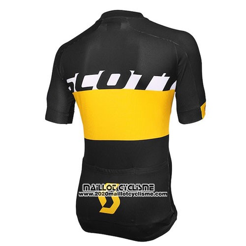 2016 Maillot Ciclismo Scott Jaune Manches Courtes et Cuissard