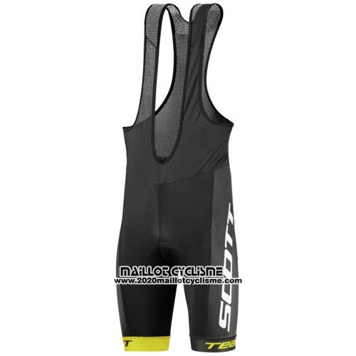 2016 Maillot Ciclismo Scott Jaune et Noir Manches Courtes et Cuissard