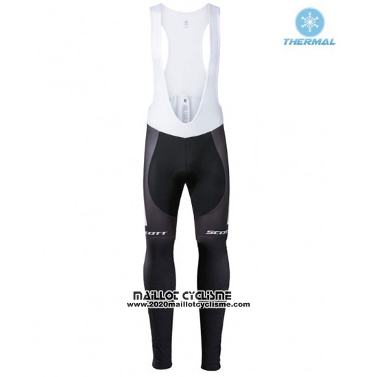2016 Maillot Ciclismo Scott Jaune et Noir Manches Longues et Cuissard