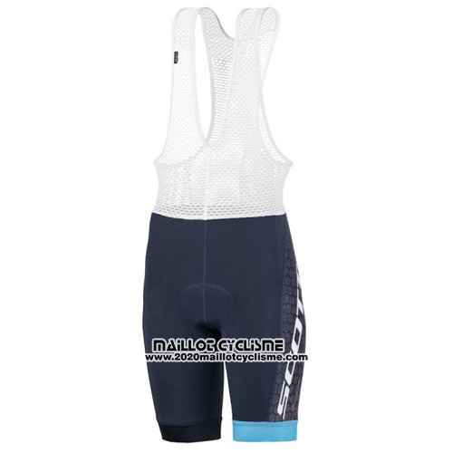 2016 Maillot Ciclismo Scott Noir Bleu Manches Courtes et Cuissard