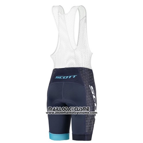 2016 Maillot Ciclismo Scott Noir Bleu Manches Courtes et Cuissard
