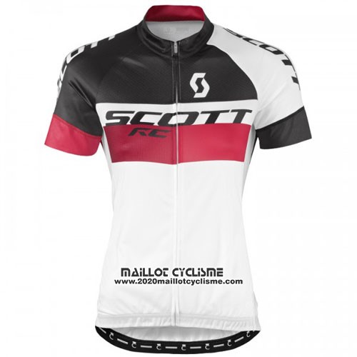 2016 Maillot Ciclismo Scott Noir et Blanc Manches Courtes et Cuissard
