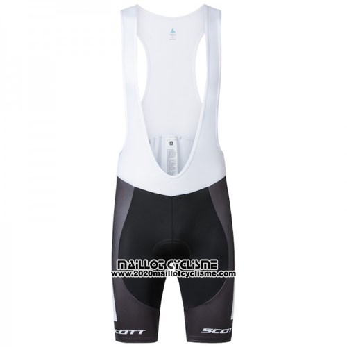 2016 Maillot Ciclismo Scott Noir et Jaune Manches Courtes et Cuissard