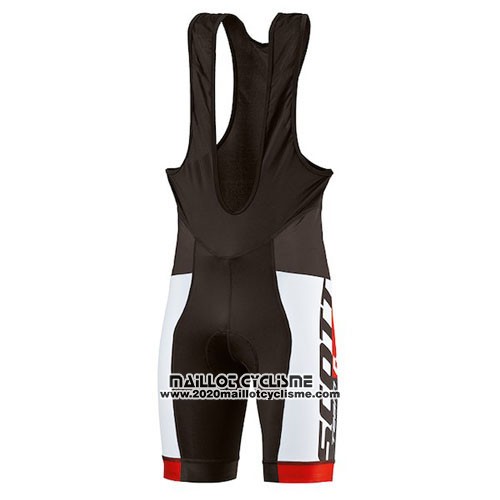 2016 Maillot Ciclismo Scott Noir et Rouge Manches Courtes et Cuissard
