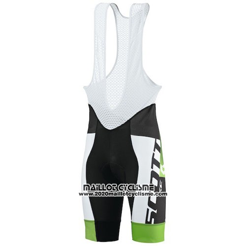 2016 Maillot Ciclismo Scott Noir et Vert Manches Courtes et Cuissard