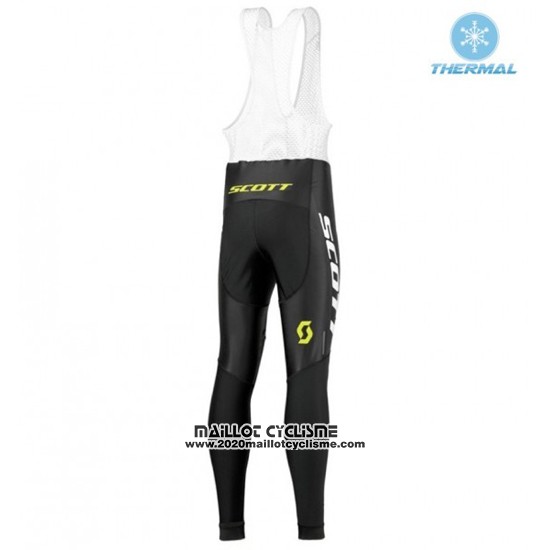 2016 Maillot Ciclismo Scott Noir et Vert Manches Longues et Cuissard