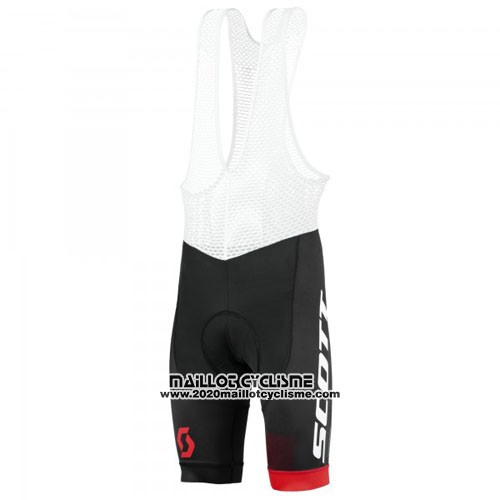 2016 Maillot Ciclismo Scott Rouge et Blanc Manches Courtes et Cuissard