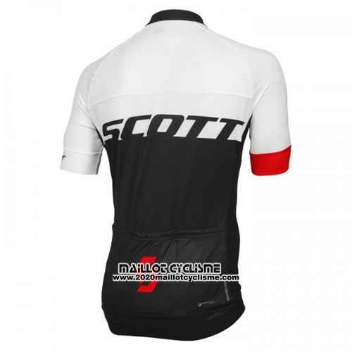 2016 Maillot Ciclismo Scott Rouge et Blanc Manches Courtes et Cuissard