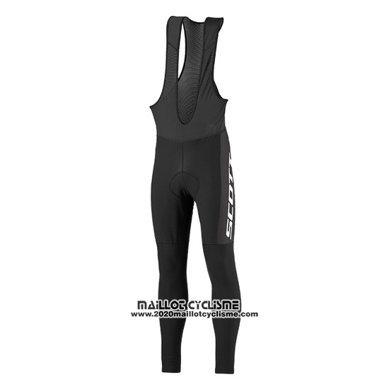 2016 Maillot Ciclismo Scott Rouge et Noir Manches Longues et Cuissard