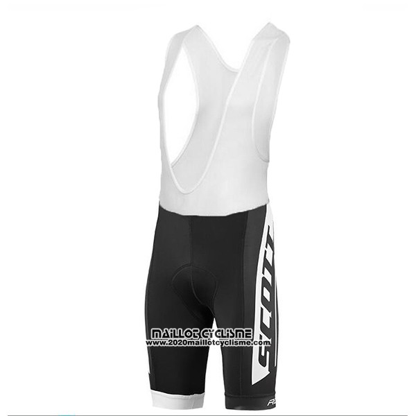 2017 Maillot Ciclismo Scott Blanc Manches Courtes et Cuissard