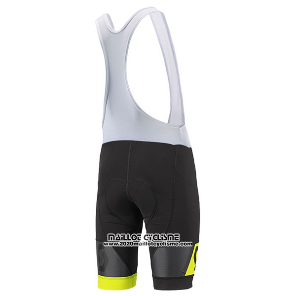 2017 Maillot Ciclismo Scott Jaune et Noir Manches Courtes et Cuissard