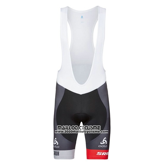2017 Maillot Ciclismo Scott Noir Jaune Manches Courtes et Cuissard