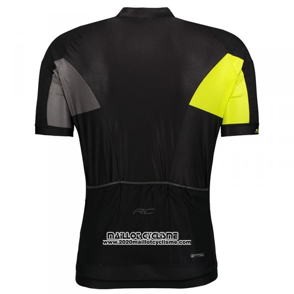 2018 Maillot Ciclismo Castelli Gris Jaune Noir Manches Courtes et Cuissard