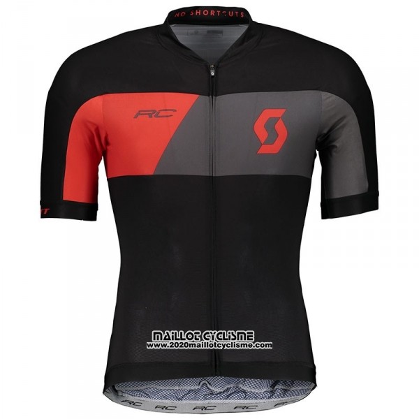 2018 Maillot Ciclismo Castelli Gris Rouge Noir Manches Courtes et Cuissard