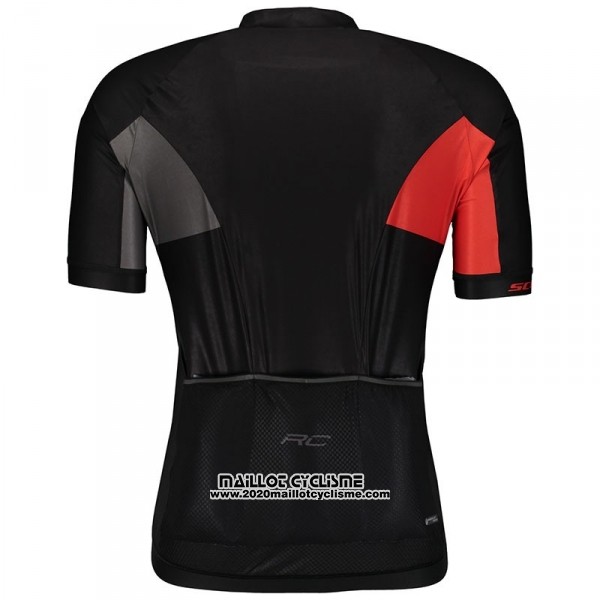2018 Maillot Ciclismo Castelli Gris Rouge Noir Manches Courtes et Cuissard
