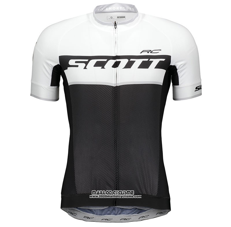 2018 Maillot Ciclismo Scott RC Blanc Manches Courtes et Cuissard