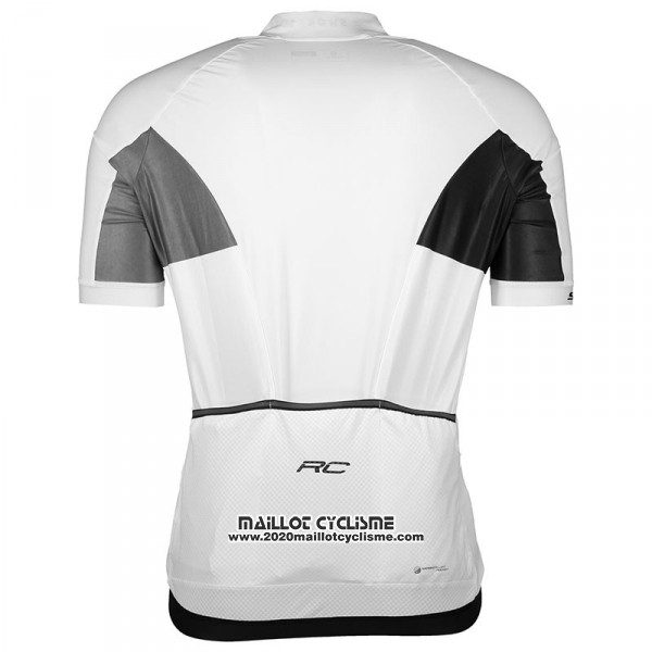 2018 Maillot Ciclismo Scott RC Gris Blanc Manches Courtes et Cuissard