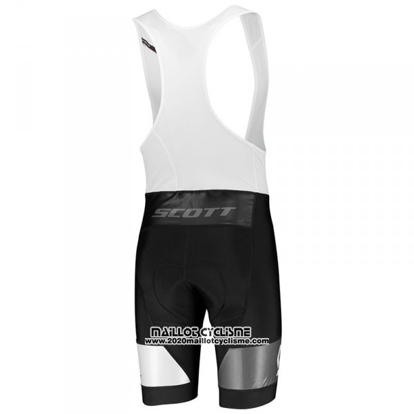 2018 Maillot Ciclismo Scott RC Gris Blanc Manches Courtes et Cuissard