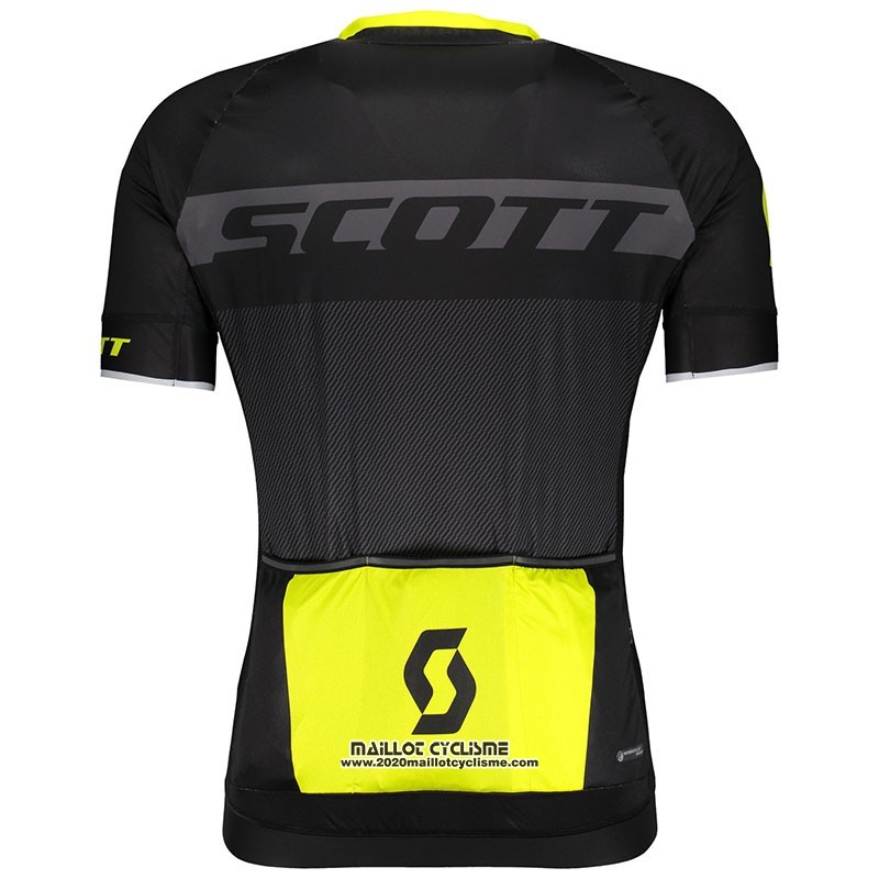 2018 Maillot Ciclismo Scott RC Jaune Manches Courtes et Cuissard