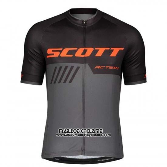2019 Maillot Ciclismo Scott Noir Gris Manches Courtes et Cuissard
