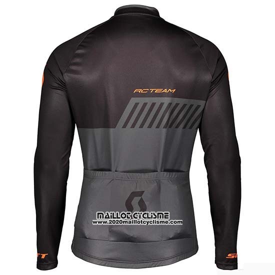 2019 Maillot Ciclismo Scott Noir Gris Manches Longues et Cuissard