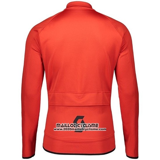 2019 Maillot Ciclismo Scott RC Ff Rouge Noir Manches Longues et Cuissard